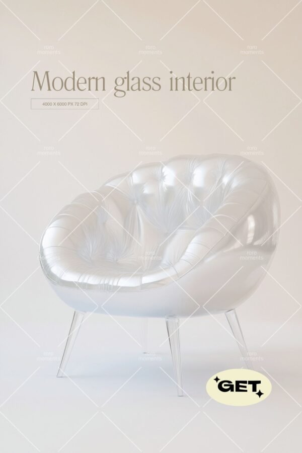 Glass Chair AI 이미지